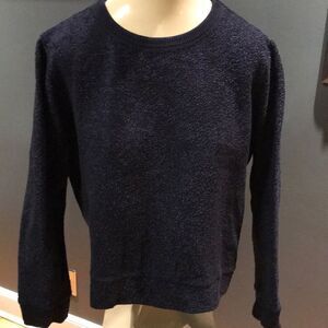 GAP navy nubby, all over foil sweatshirt, large